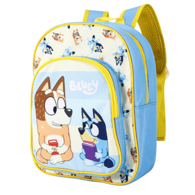 Official Bluey Deluxe Backpack With Front Pocket