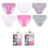 Girls 3 Pack Briefs In PVC Polybag Pink Designs
