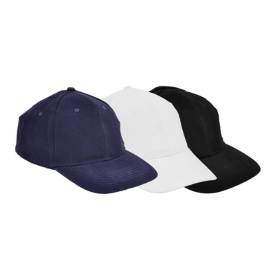 Baseball Cap Plain White Black Navy