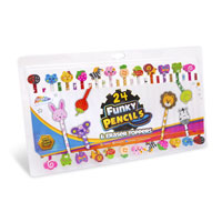 24 Funky Pencils And Eraser Toppers