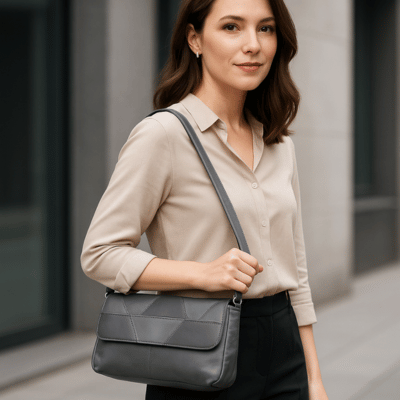 Nicole Brown Elegant Shoulder Bag