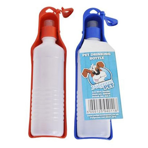 Pet Water Bottle 0.5l Flip Up With Drinking Tray