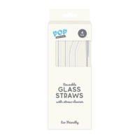 Reusable Glass Straws With Straw Cleaner