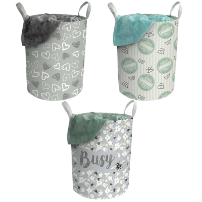 Modern Printed Design Laundry Baskets 40cm x 50cm - Assorted Designs