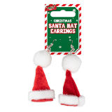 Novelty Santa Hat Christmas Earrings