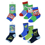 Baby Boys 3 Pack Monsters Dino Design Socks