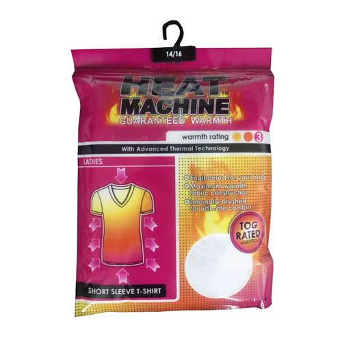 Ladies Short Sleeve Thermal Vest Heat Machine | Wholesale Vests ...