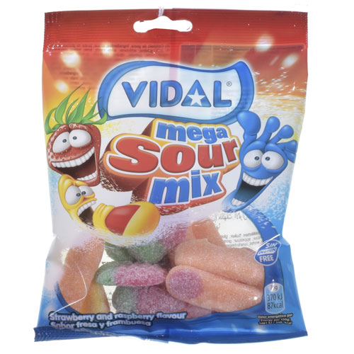 Mega Sour Mix Sweets 100g Bag