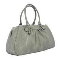 Nicole Brown Shoulder Handbag With Double Zip Detail