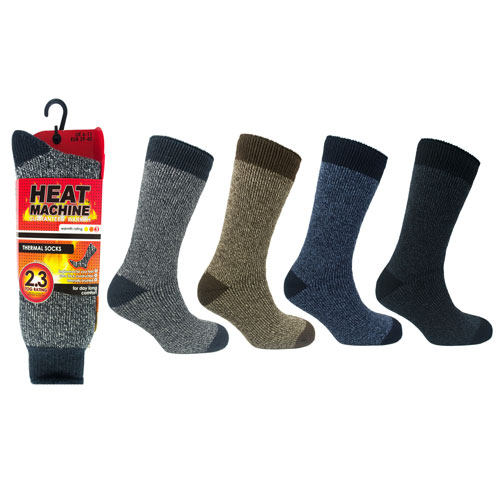 Mens Heat Machine Thermal Socks Twisted Yarn