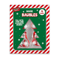 Jolly Christmas Booze Baubles 4 Pack
