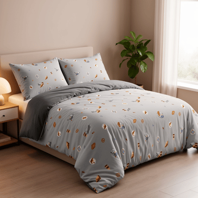 Fun Design Duvet Set Croissant Cafe