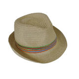 Ladies Trilby Hat With Rainbow Band
