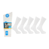 Mens ProHike Multi Purpose Sport Socks 5 Pack White