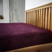 Super Soft Teddy Feel Fitted Bed Sheet Aubergine