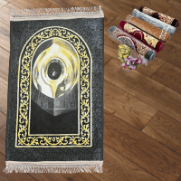 Soft Velvet Style Rug - Black