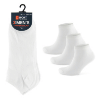 Mens 3 Pack White Trainer Socks