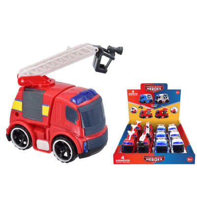 Emergency Vehicle Toys In Display Box