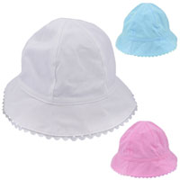 Baby Bucket Hat With Frilly Edge