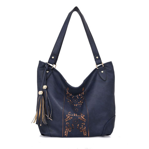 Miai Double Tassel Shopper Bag Blue