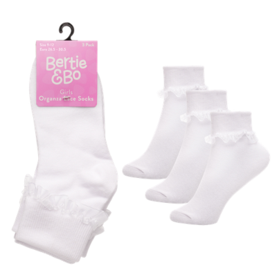 Girls Lace Frill Ankle Socks