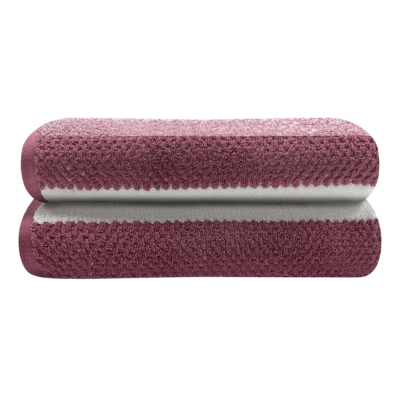 Royal Stripe Hand Towels Dark Pink