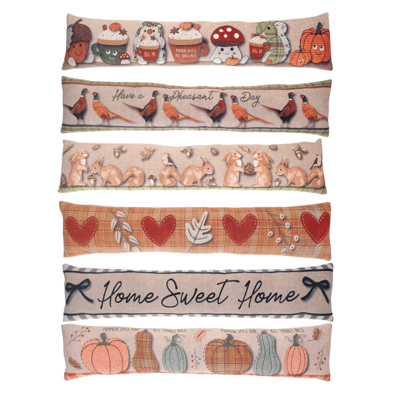 Autumnal Design Printed Plush Draught Excluders