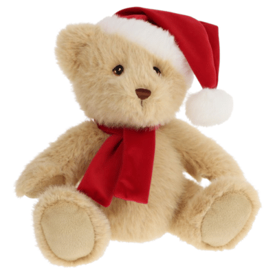 20cm Keeleco Christmas Bear With Hat & Scarf