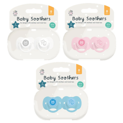 Soothers With Steriliser & Travel Box 2 Pack