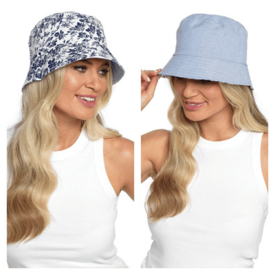 Ladies Light Denim Blue Bucket Hat