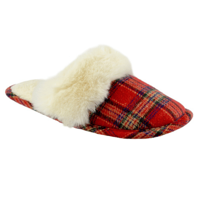 Ladies Tartan Mule Slipper