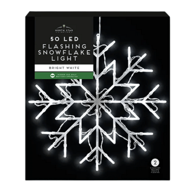 LED Flashing Snowflake Light 34.5cm
