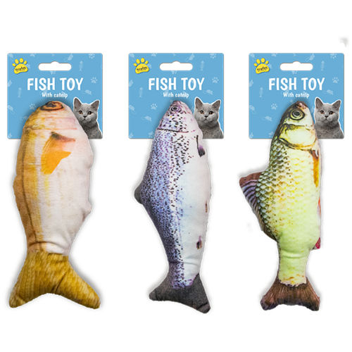 Cat Fish Toy With Catnip