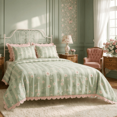 Fun Design Duvet Set Daisy - Scalloped Edge