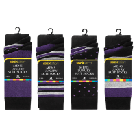 Mens 3 Pack Suit Socks Spot & Stripe Design