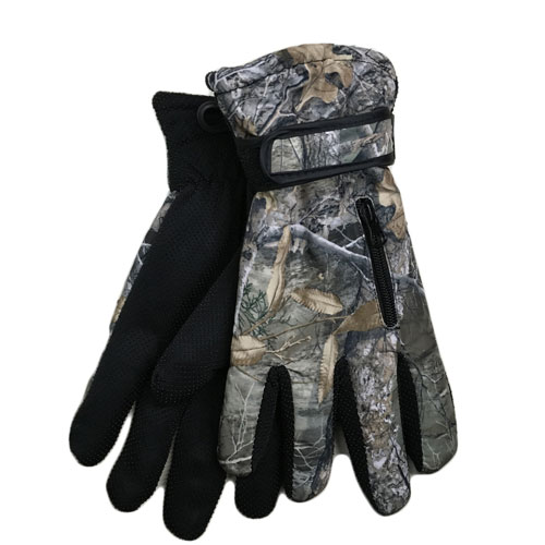 Mens Winter Sport Gloves With Gripper Palm Camouflage