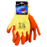 Non Slip Latex Gloves Orange - XL