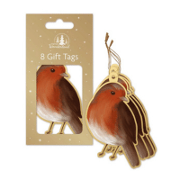 Festive Wonderland Robin Luxury Gift Tags 8 Pack