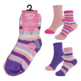 Girls Cosy Socks With Gripper 2 Pack
