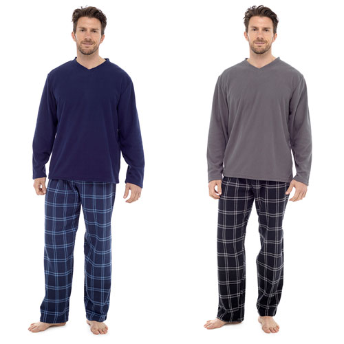 Wholesale Mens Pyjamas | Wholesale Mens Nightwear | Mens Fleece Top ...