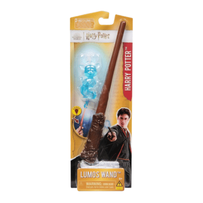 Official Wizarding World, Harry Potter Lumos Wand Illuminated Magic Wand 28cm With Boss Deer Figure