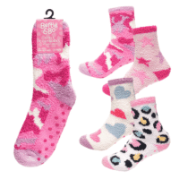 Girls Single Pair Cosy Socks With Gripper