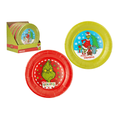 Official The Grinch Paper Plate 6 Pack 9"