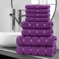 8 Piece Boston Towel Bale Set Aubergine