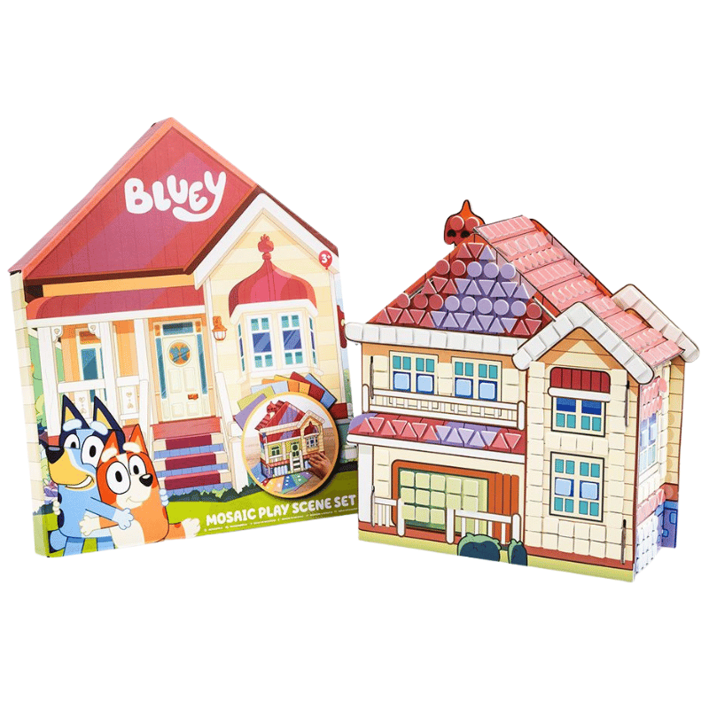 Official Bluey 3D Mosaic Art Play Scene Set