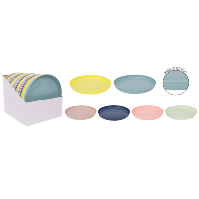 Bello Ribbed Picnic Plates 22cm