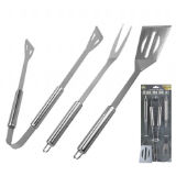 BBQ Deluxe Stainless Steel Tool Set 3 Piece