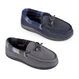 Boys Moccasin Slipper With Leather Bow
