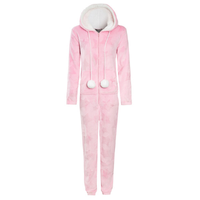 Ladies Star Embossed Onesie Pink