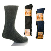 Mens Long Length Wool Blend Socks